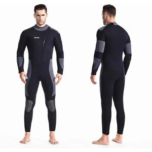 ZCCO Men's 5mm Neoprene Wetsuit Ultra Stretch Full Body Diving Surf Suit Size S